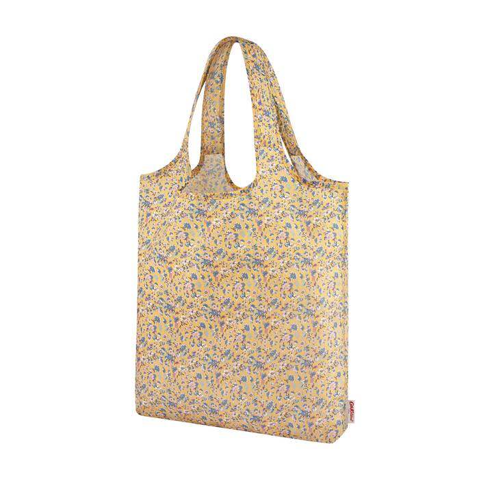 Foldaway Shopper Woodland Ditsy Deep Yellow 1