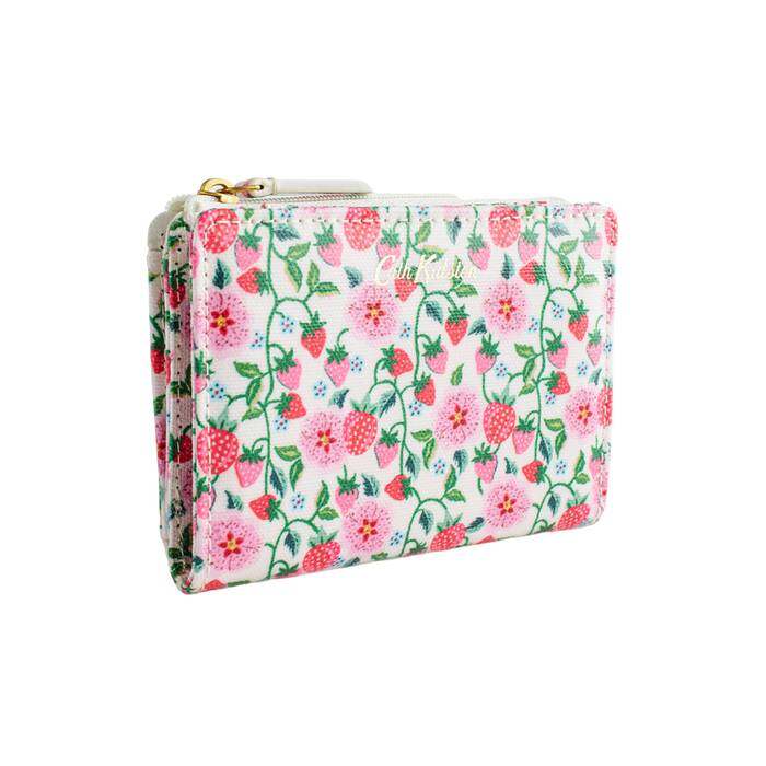 Slim Pocket Purse Strawberry Ditsy Ecru