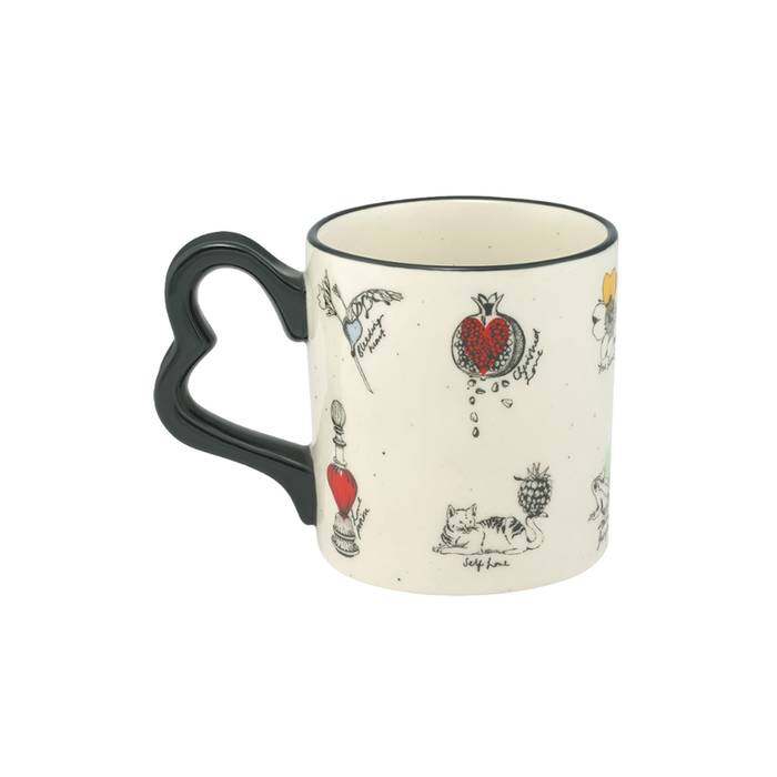 Love Mug Shape my Heart Animals White 1