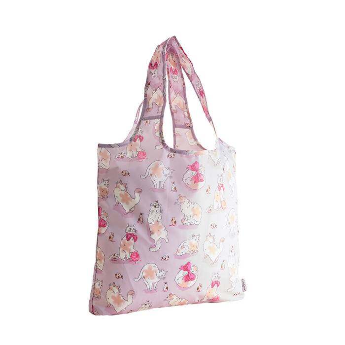 Female Foldaway Shopper Cats & Mouse Pink
