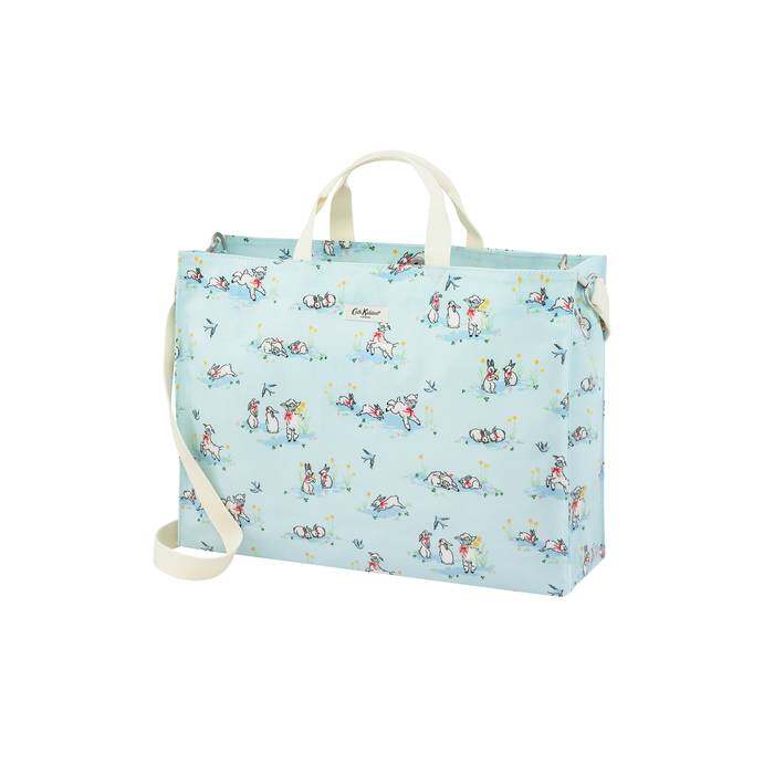 Strappy Carryall Spring Bunnies and Lambs  Blue 1