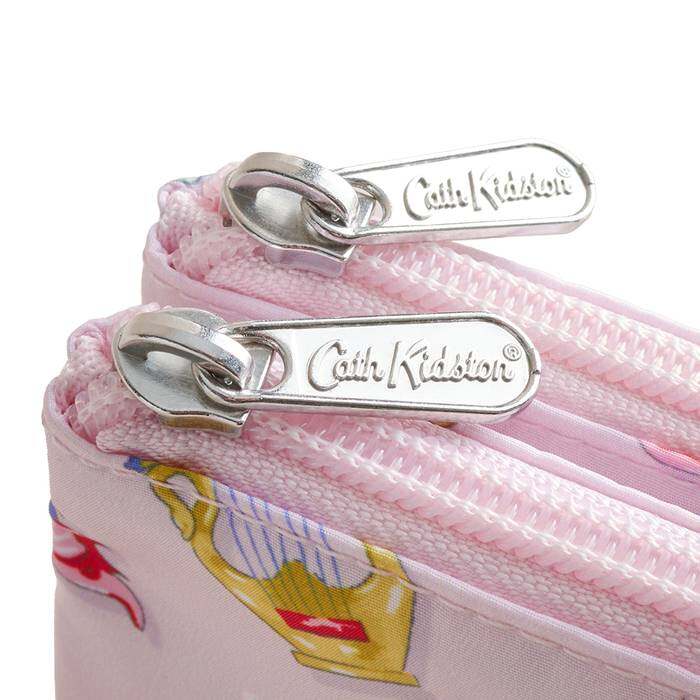 Female Double Zip Purse Charmed Pink 1