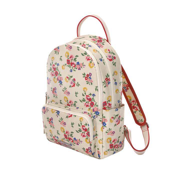 Pocket Backpack Summer Floral Warm Cream 1