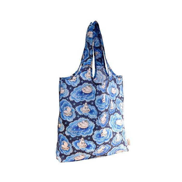 Female Foldaway Shopper Moomin Clouds Blue