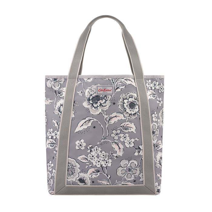 Webbing Tote Chintz Flower Deep Grey