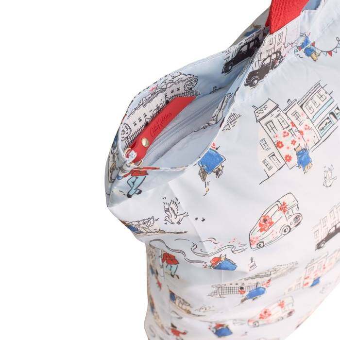 Female Large Foldaway Tote Paddington London Blue 1