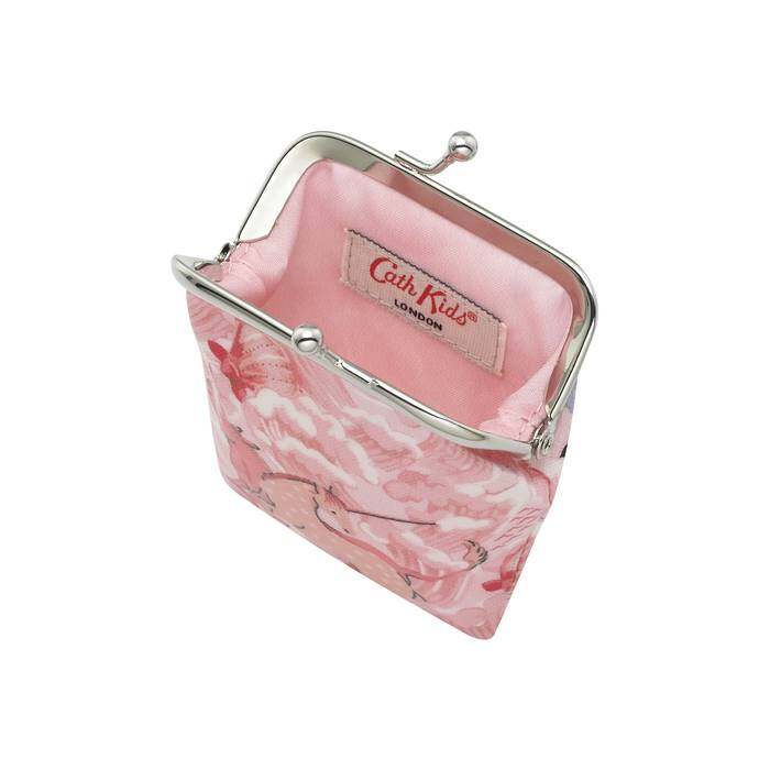 Kids Clasp Money Purse Unicorn Waves Pink 1