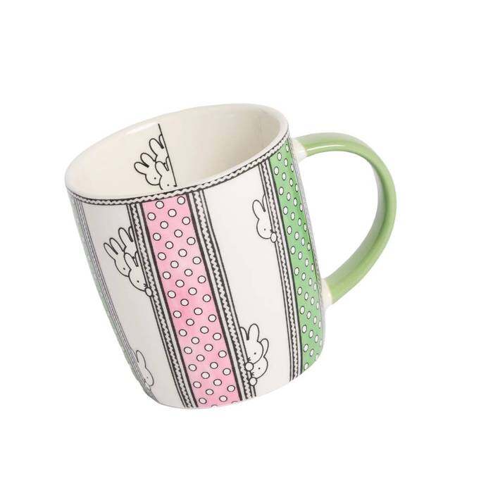 Mug Miffy Drawn Stripe Pink 1