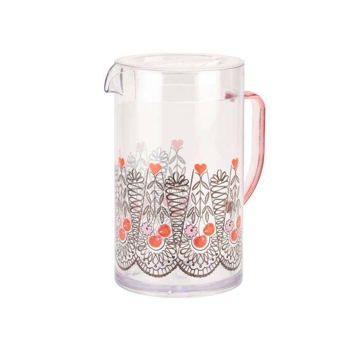 Picnic Pitcher Jug 2L Cherry White 1