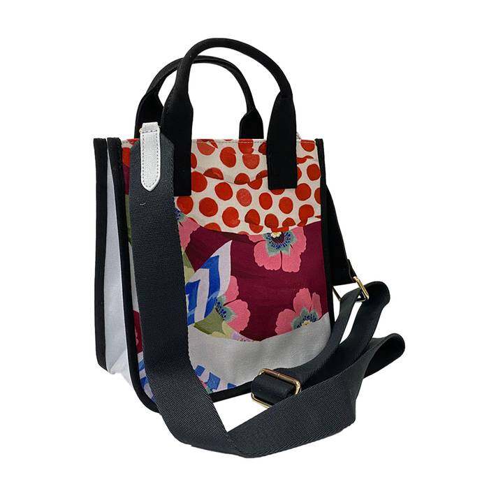 Female Round Bookbag Calico Blue