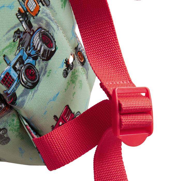 Kids Boy Medium Backpack Vintage Tractors Ecru 1