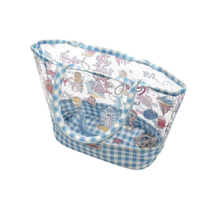 Printed PVC Tote Summer Time Warm Cream 1