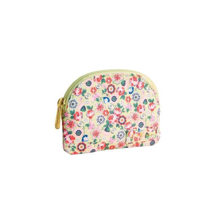 Female Half Moon Mini Purse Pearly Queen Ditsy Yellow