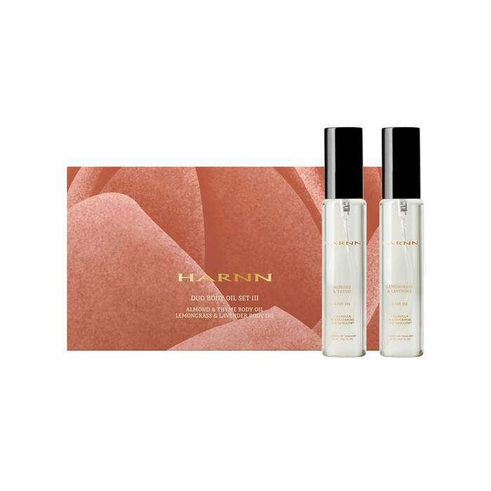 HARNN ALMOND THYME & LEMONGRASS LAVENDER DUO BODY OIL SET 20 ML