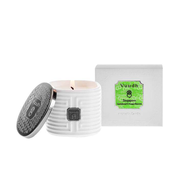 VUUDH SINGAPORE  ( SANDALWOOD & ORANGE BLOSSOM ) AROMATIC CANDLE 190 G