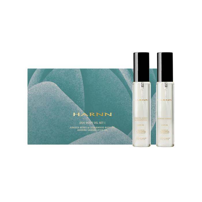 HARNN JUNIPER BERRY CEDARWOOD & JASMINE SAMBAC DUO BODY OIL SET 20 ML