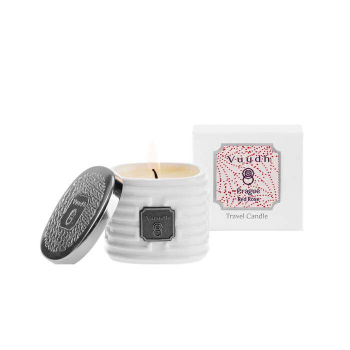 VUUDH TRAVEL CANDLE PRAGUE (RED ROSE) AROMATIC CANDLE 35 G