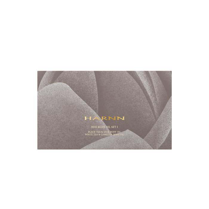 HARNN WHITE TEA & CAMILLIA & BLACK TEA & SAGE DUO BODY OIL SET 20 ML 1