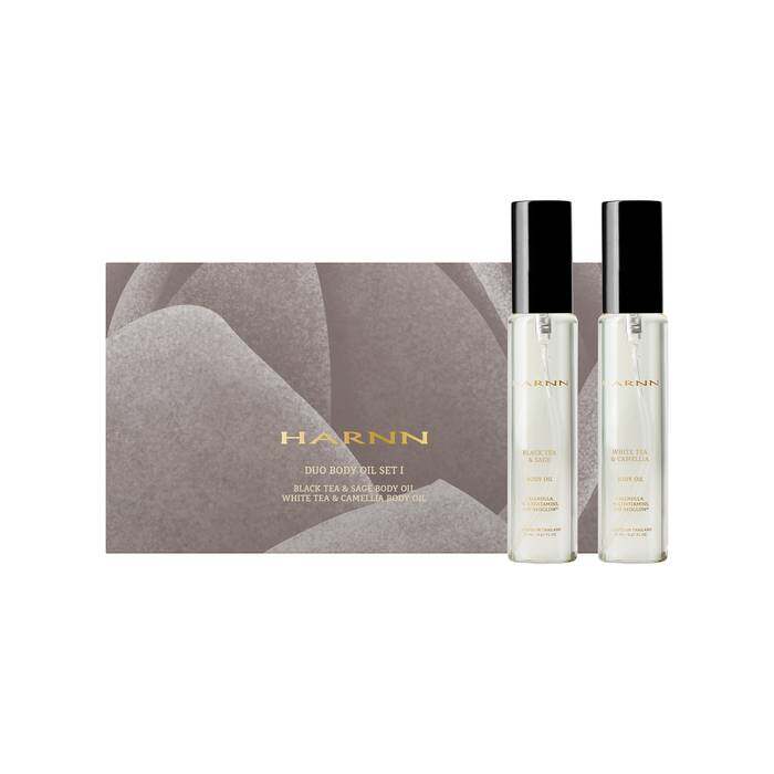 HARNN WHITE TEA & CAMILLIA & BLACK TEA & SAGE DUO BODY OIL SET 20 ML