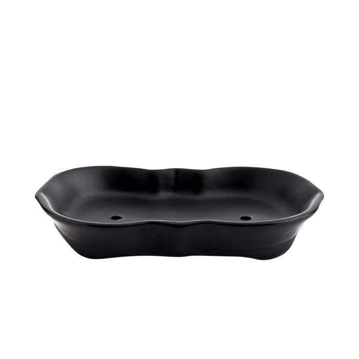 HARNN CERAMIC SOAP DISH WITH BLACK