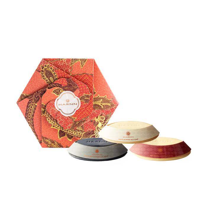 HARNN ORIENTAL RICE SOAPS SET (BLACK RICE-WHITE RICE-RED RICE)
