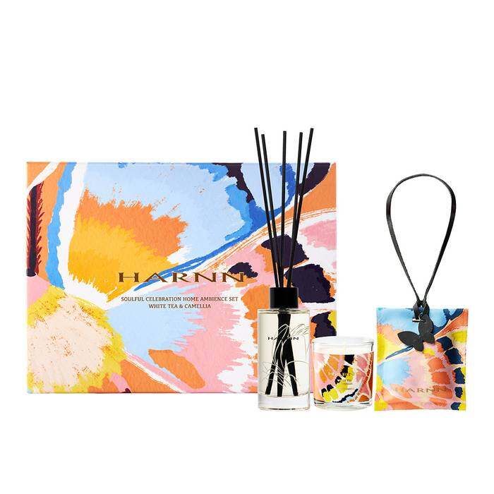 HARNN SOULFUL CELEBRATION HOME AMBIENCE SET WHITE TEA & CAMELLIA